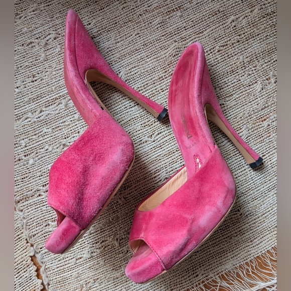 Vivienne Westwood pink suede stiletto heels - Picture 1 of 5
